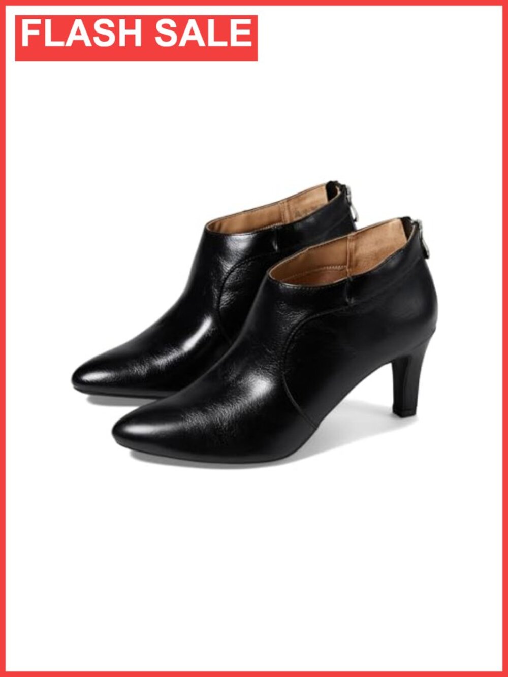 LifeStride Georgia Faux Leather Ankle Bootie Kitten Heel Comfort Boot